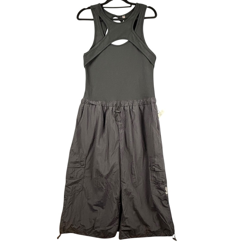Free People Women’s Break it Down Black Onesie Sz Medium **see description - Picture 2 of 11